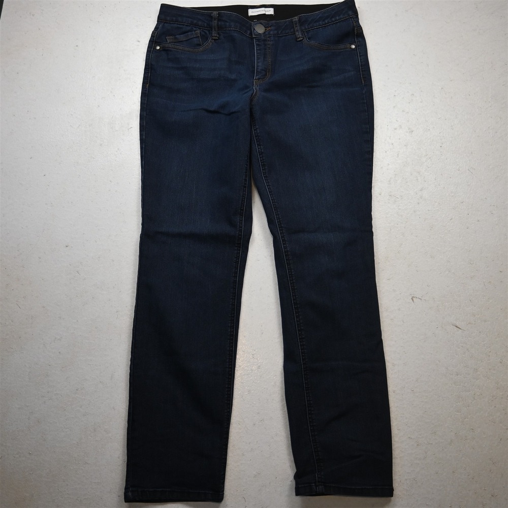 Christopher & Banks 12 High Rise Skinny Dark Stretch Denim Womens Jeans